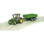 Bruder tractor John Deere 5115M cu remorca basculabila